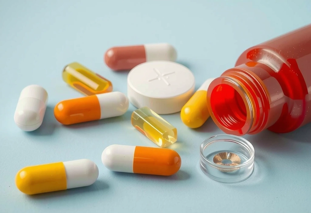 Abstract representation of energy supplements in natural colors