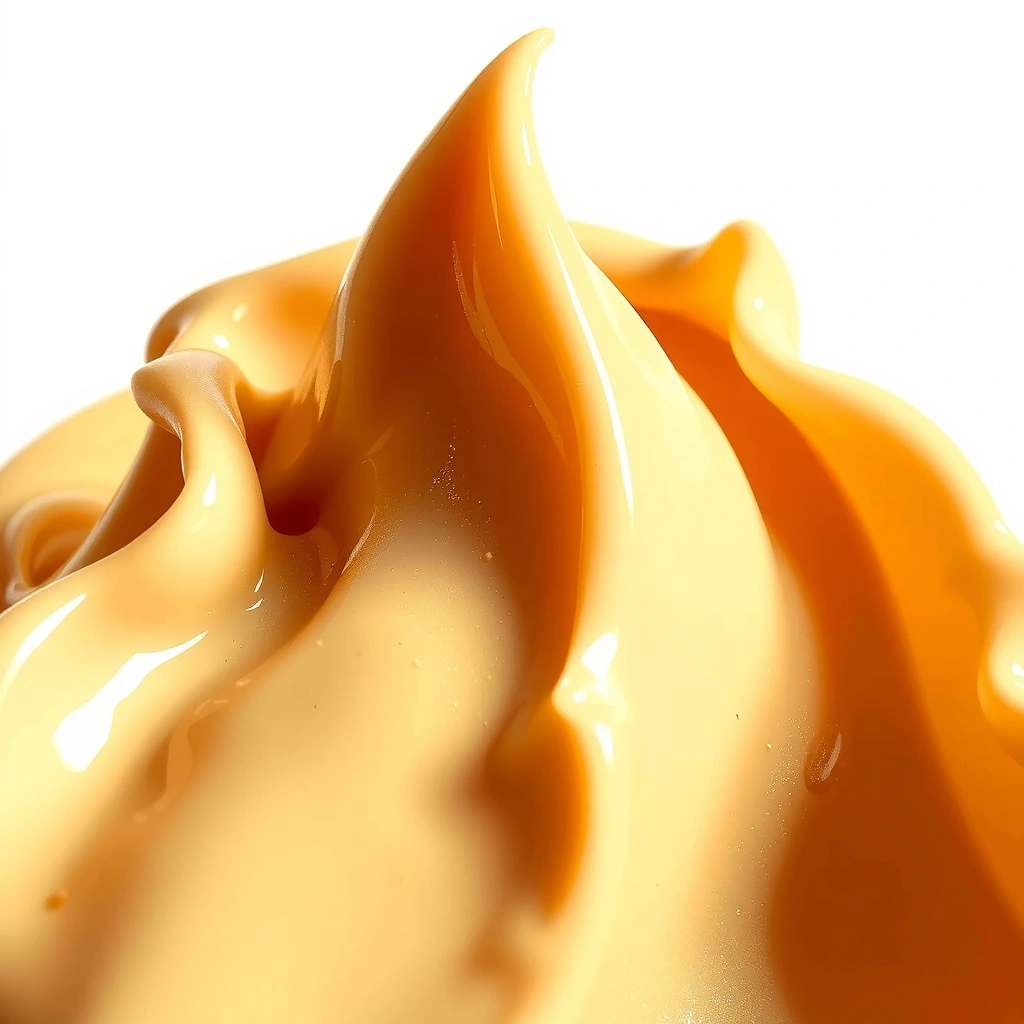 Close-up of a skincare product texture, clean and luxurious.